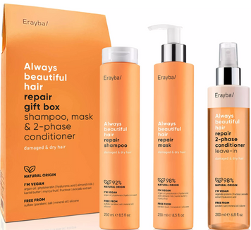 ERAYBA Подарочный набор ABH Repair (Shampoo 250 мл. + Mask 250 мл. +2-phase conditioner 200 мл.) 3714 фото