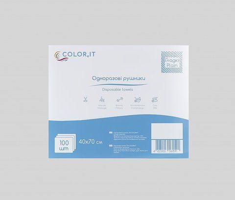 COLOReIT Полотенца одноразовые гладкие (40х70) 100 шт 4105 фото