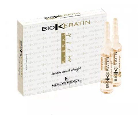 KLERAL System Ампулы для выравнивания волос 7х8мл Milk Biokeratin 787 фото